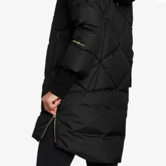 Eddie Bauer Centennial Collection Down Parka Size Large BLACK - Picture 3 of 10